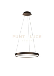 ANELLO LAMPADARIO A SOSPENSIONE BRONZO SPAZZOLATO DIAM.78cm 3000K 3068LM 47W DIMMERABILE PUSH