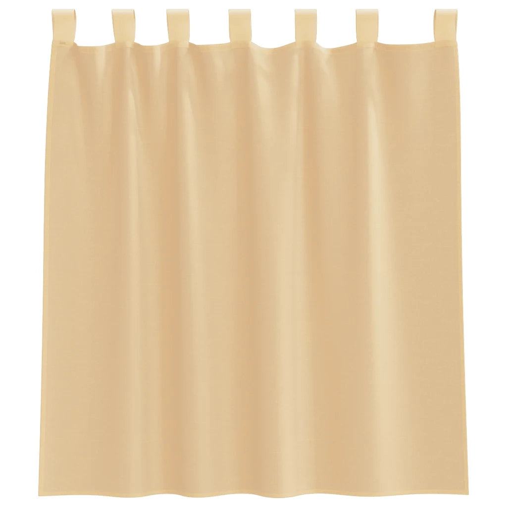 Tende in Voile con Tasche per Aste 2 pz Sabbia 4102216