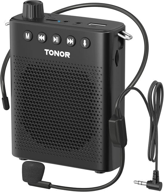 Altoparlante Bluetooth Portatile con Microfono Cablato per Allenatori e Fitness