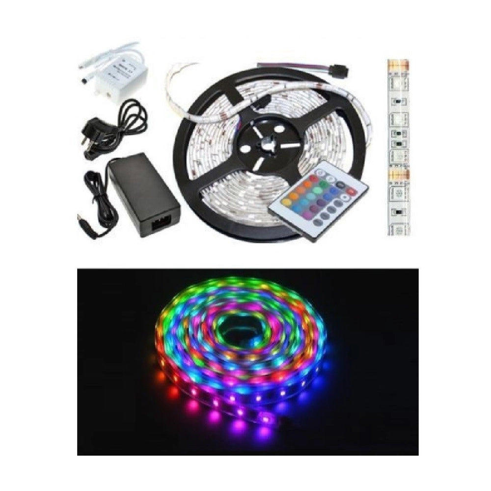 Trade Shop - Bobina Striscia Strip Led 5050 Flessibile 5mt Adesiva Luce Interno Esterno Ip65 -
