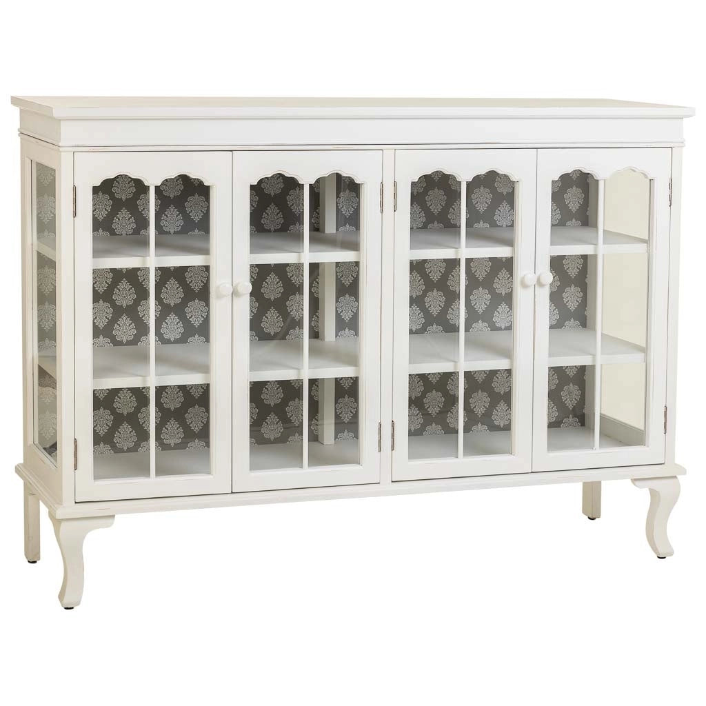 Credenza in legno bianco 142,5x40,5x101,5h