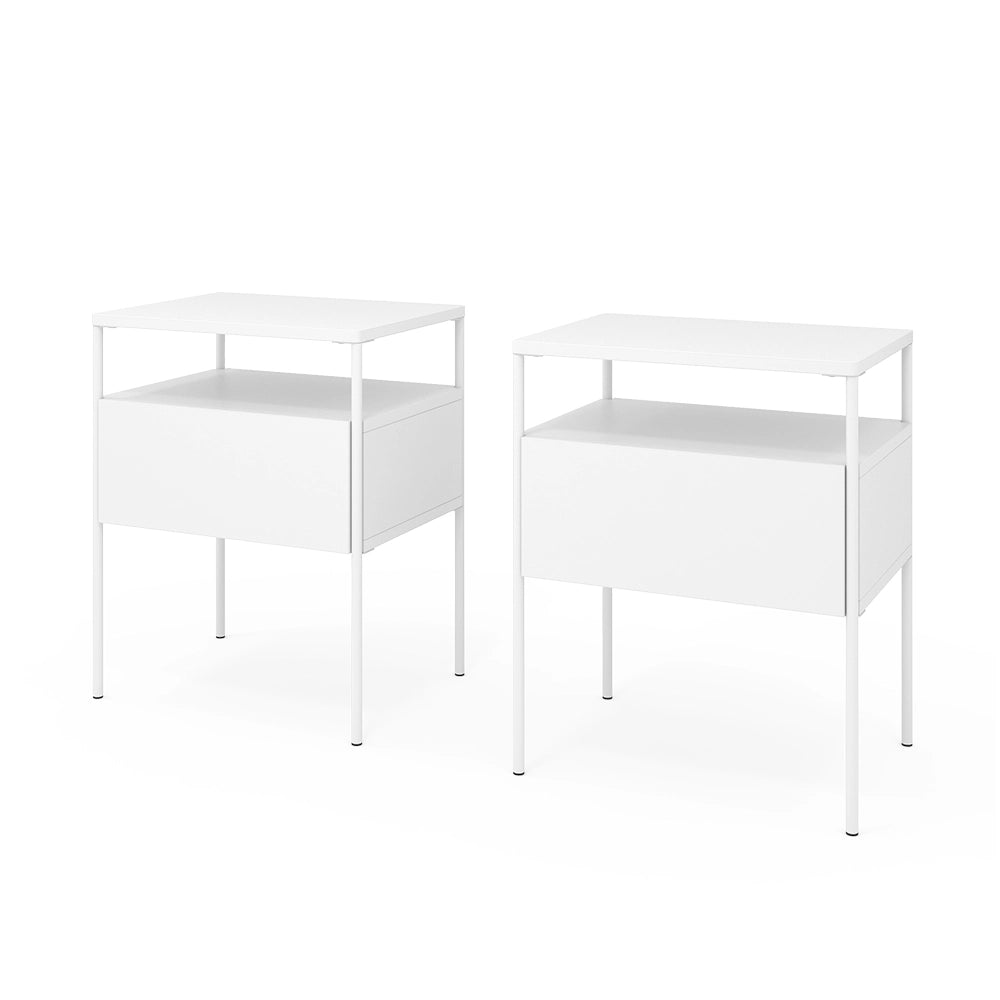 Vicco Comodino camera da letto Bianco Set di 2