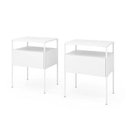 Vicco Comodino camera da letto Bianco Set di 2
