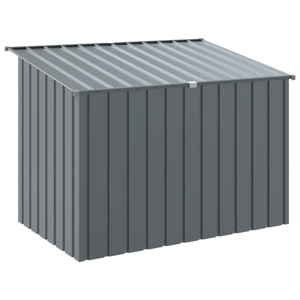 Casetta Cani con Tetto Antracite 153x91x110 cm Acciaio Zincato 172572