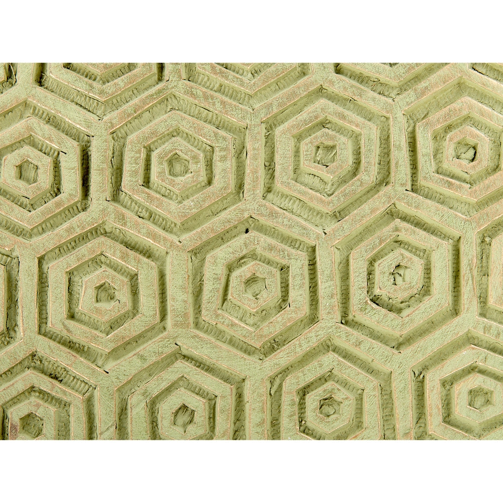 Set di 2 tavolini in legno di mango verde chiaro fatto a mano stile vintage retrò soggiorno camera da letto