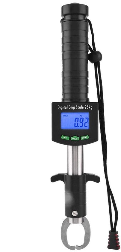 Pescatore 3-in-1 - Bilancia Digitale - Livello - Manico Antiscivolo - Acciaio Inossidabile - Resistente alla Corrosione - Bilancia per Pesci