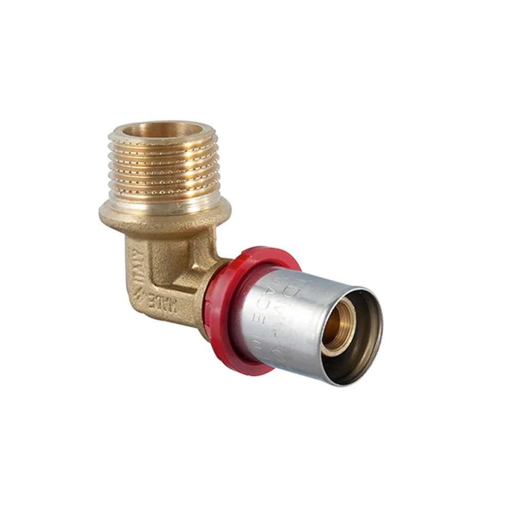 RACCORDO CURVO MASCHIO A PRESSARE PER MULTISTRATO- 1 x 32- TDMB- pezzi 1