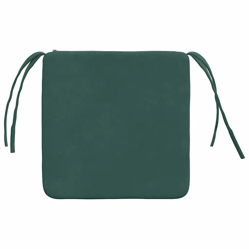 Cuscini per Seduta 4 pcs Verde Scuro 40 x 40 x 3 cm Velluto 42015208