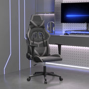 vidaXL Sedia da Gaming Nera e Grigia in Similpelle