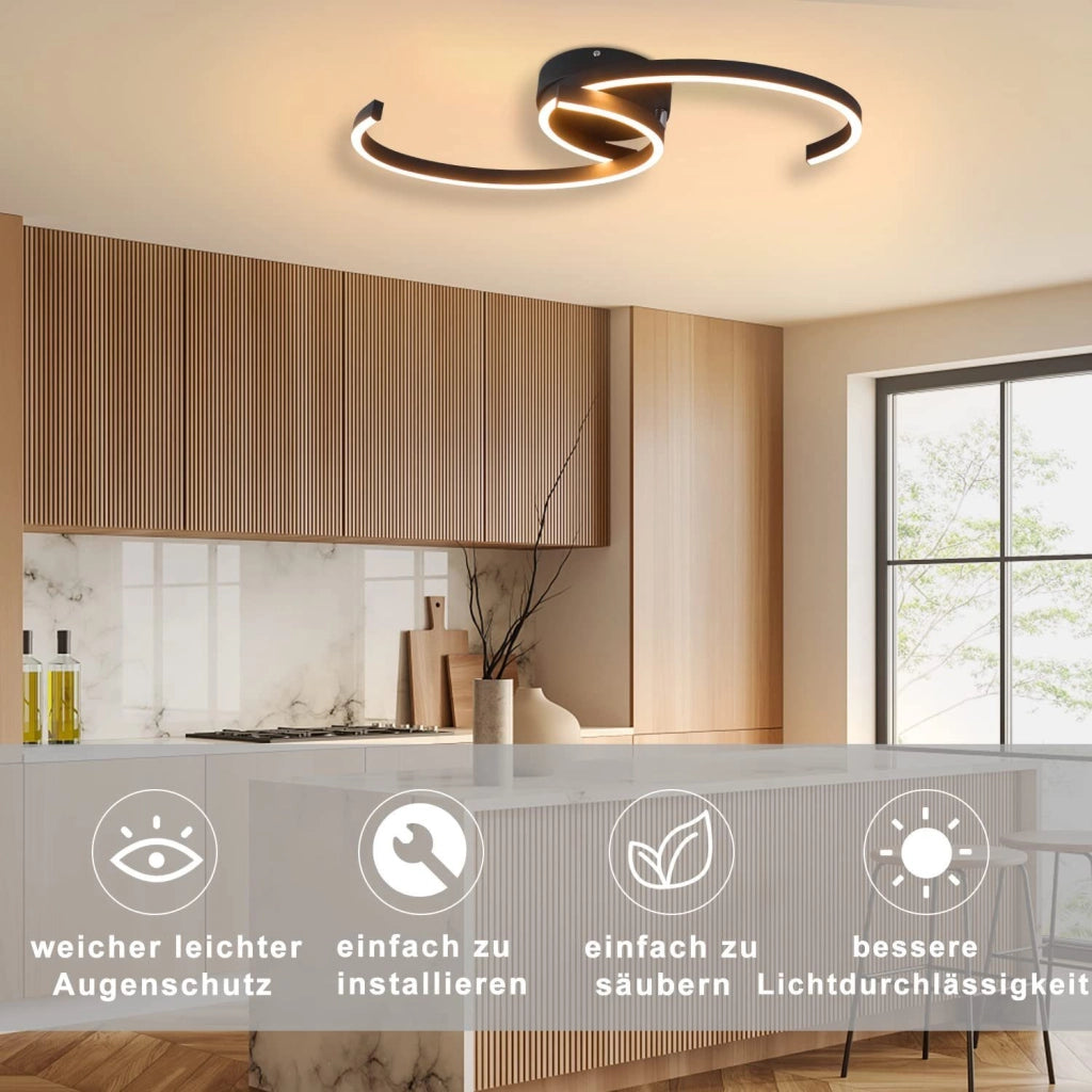 ZMH Lampada da soffitto a sospensione 2 luci corda lunari design 3000K per camera letto ufficio