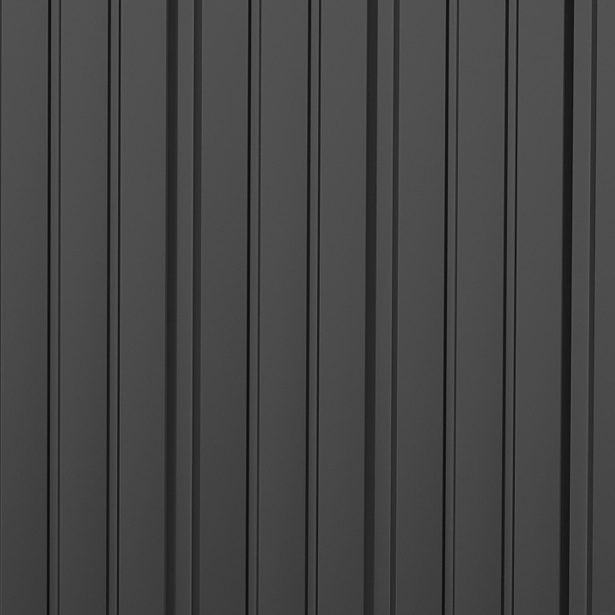 Casetta Box da Giardino 161,5x94,5x196 cm in Lamiera Acciaio Nero