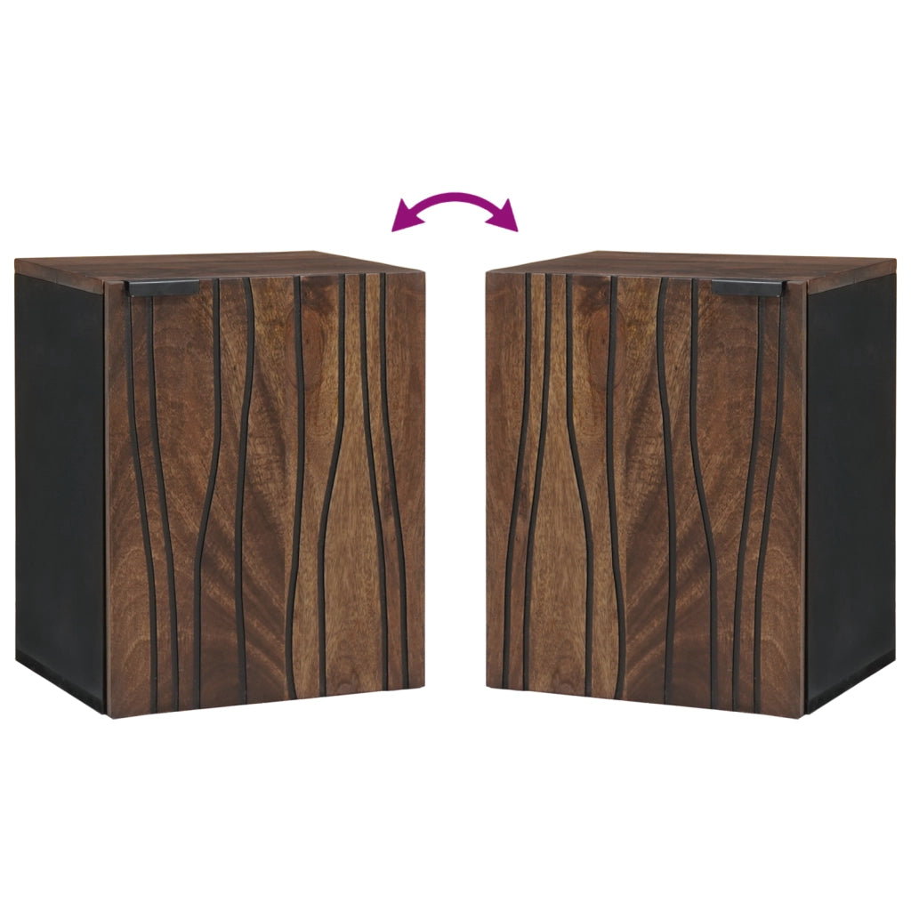 Armadio appeso da bagno 38x33.5x48 cm in legno massello e MDF