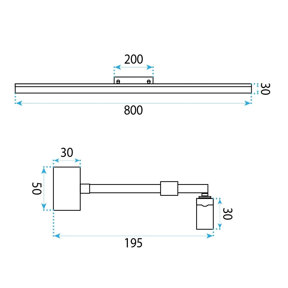 Applique Da Bagno Led APP1871-1W 80cm Chrome