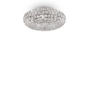Plafoniera Contemporanea King Metallo-Cristallo Cromo 5 Luci G9 3W 3000K