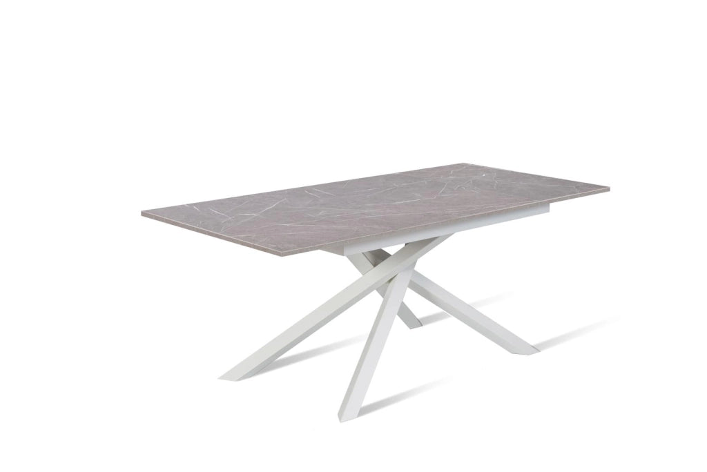 Tavolo allungabile antracite-bianco 90 cm x 140- 190 cm H. 76 cm