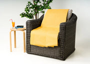 Telo Arredo Granfoulard Copritutto Cotone Made Italy Vari Disegni Arredatutto Copriletto Multiuso - 2 Piazze - Tinta Unita Giallo