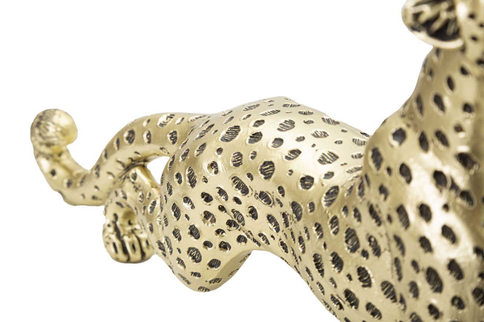 Statua Leopardo Points Seduto 33x7,7x19,5 cm in Poliresina