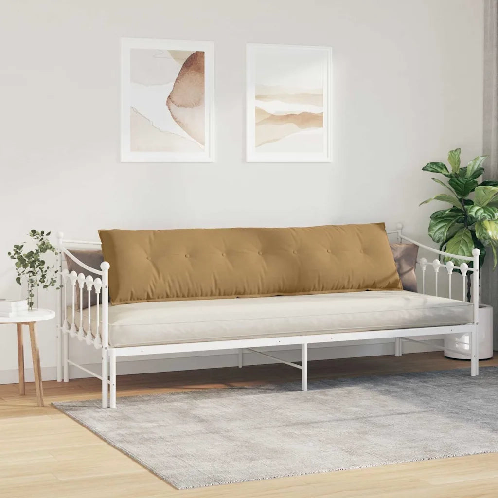 Cuscino per Schiena Marrone 200 x 50 cm Tessuto in Cords