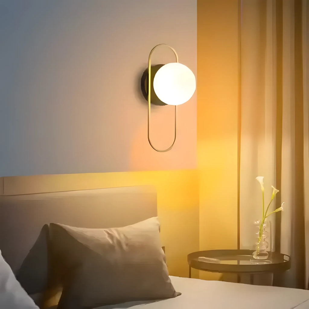 Lampada Da Parete APP1756-1W Brush Gold White