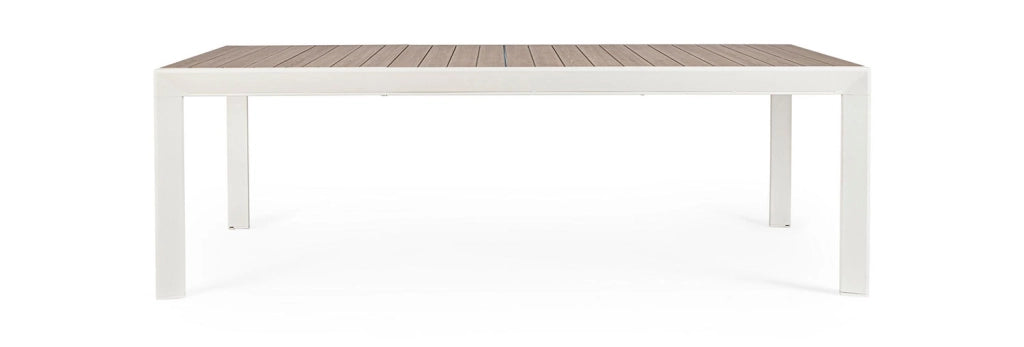Tavolo Allungabile da Esterno 220-340x100x75h cm in Alluminio e Polywood Belmar Vapor