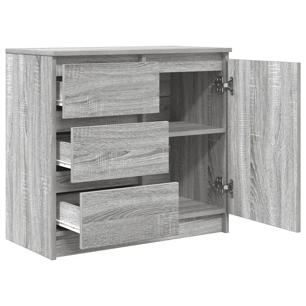 Credenza con Cassetto-Buffet-Armadio da cucina Grigio Sonoma 71x35x65 cm in Truciolato 990634