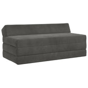 Divano Letto Pieghevole Grigio Scuro 120 x 60 x 49 cm Tessuto 900042