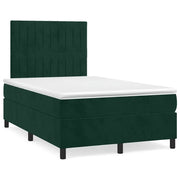 Giroletto a Molle con Materasso Verde Scuro 120x190 cm Velluto 3270010