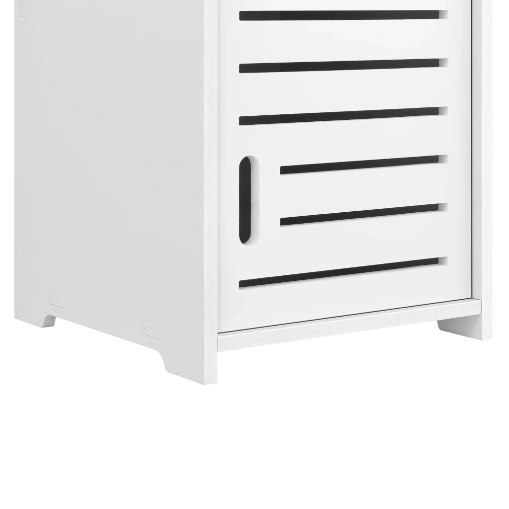 Colonna da bagno mobile contenitore con ante e più vani portaoggetti 135 cm bianco 03_0005824