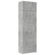 Mobile contenitore moderno a colonna 70 x 42,5 x 225 cm grande capacità legno composito grigio cemento 02_0055577