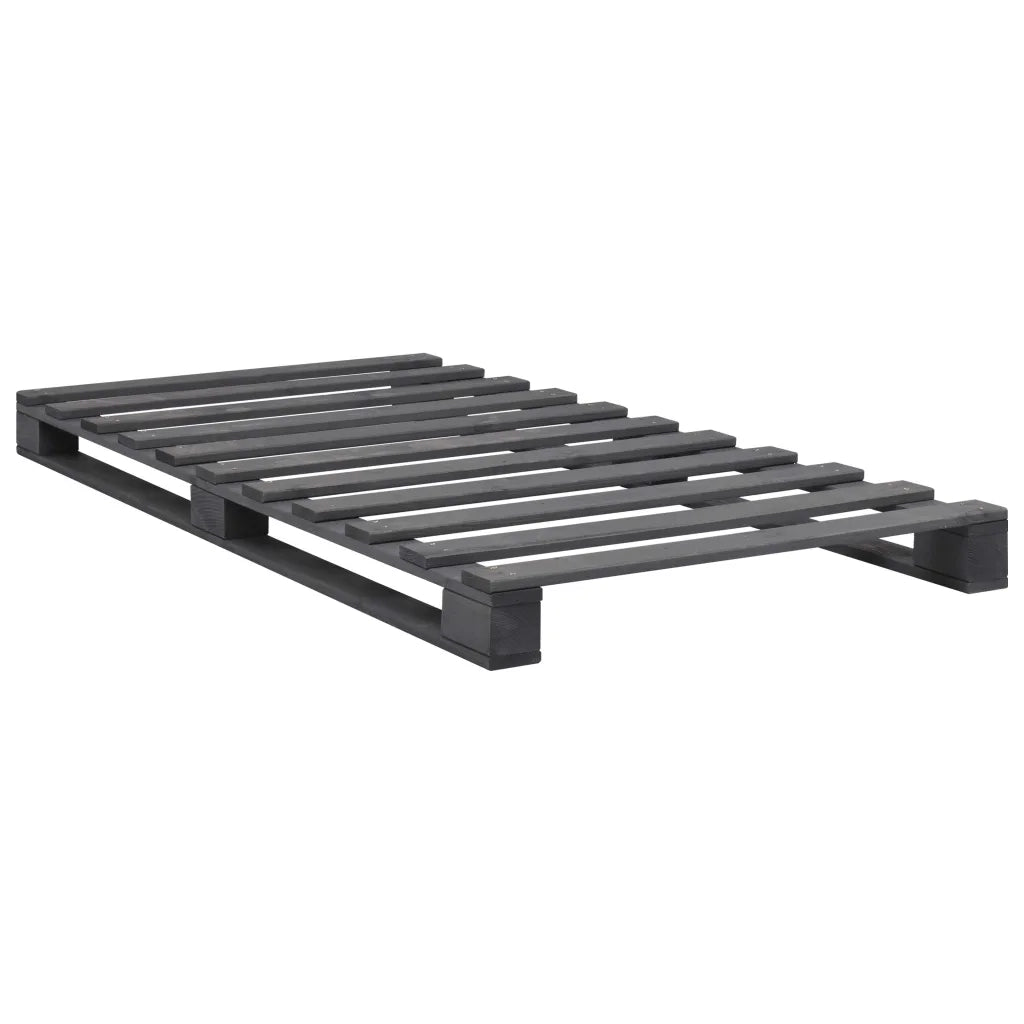 Giroletto in Pallet Grigio Legno Massello di Pino 100x200 cm 285249