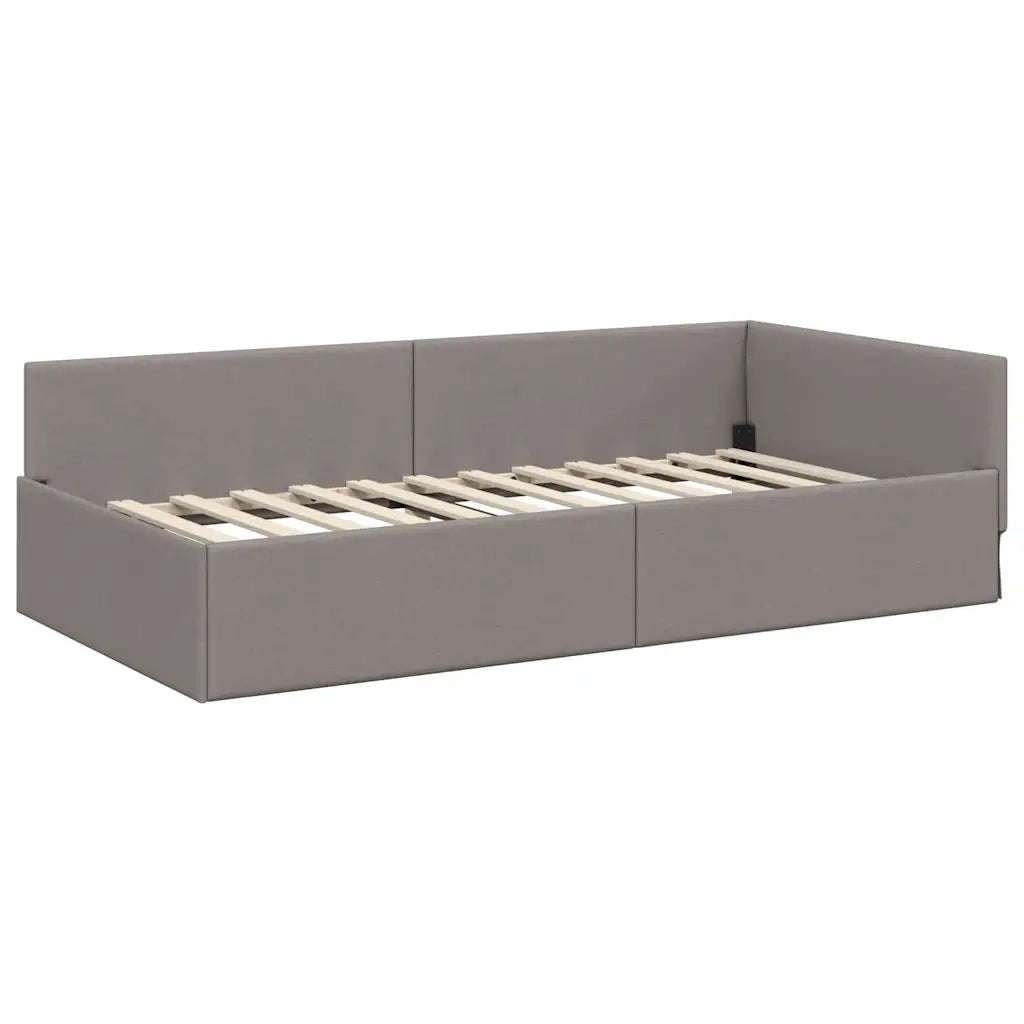 Struttura Letto Angolare con Materasso 2 pcs Talpa Tessuto 3393594