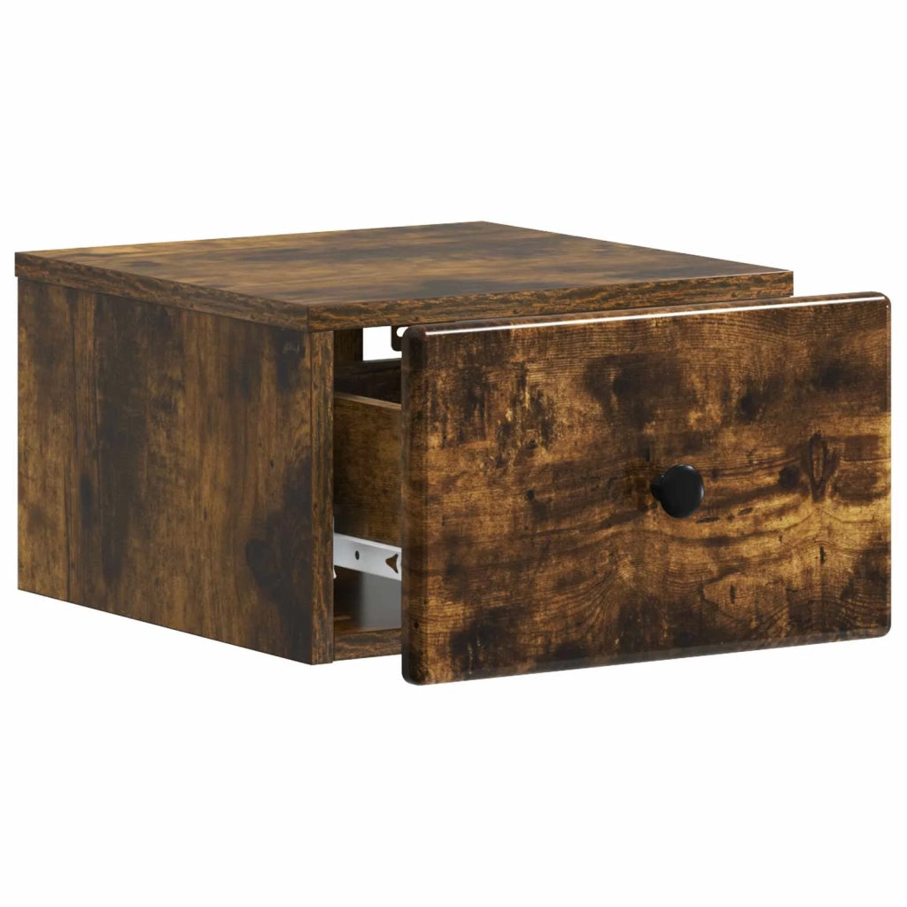 Mobiletto da notte a muro Rovere Fumo 34,5 x 33 x 20 cm 899115