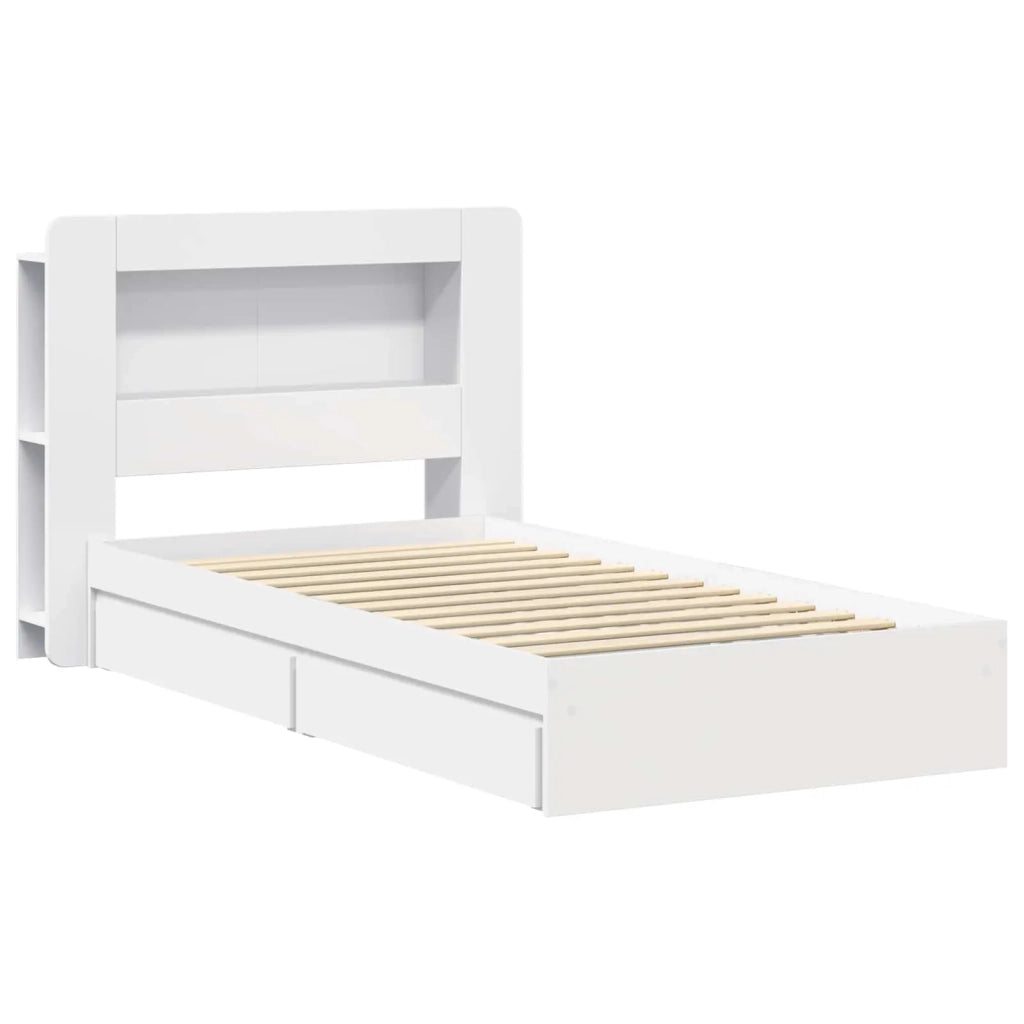 Telaio del letto con storage con cassetto Bianco 80 x 200 cm 3433623