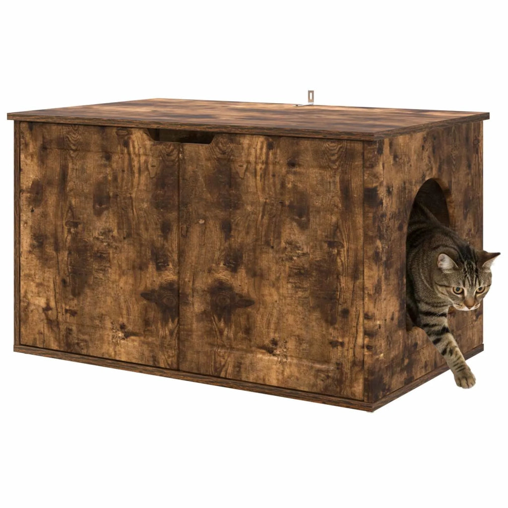 Casa per Gatti Rovere fumé 85 x 55 x 50,5 cm Legno multistrato 8000721