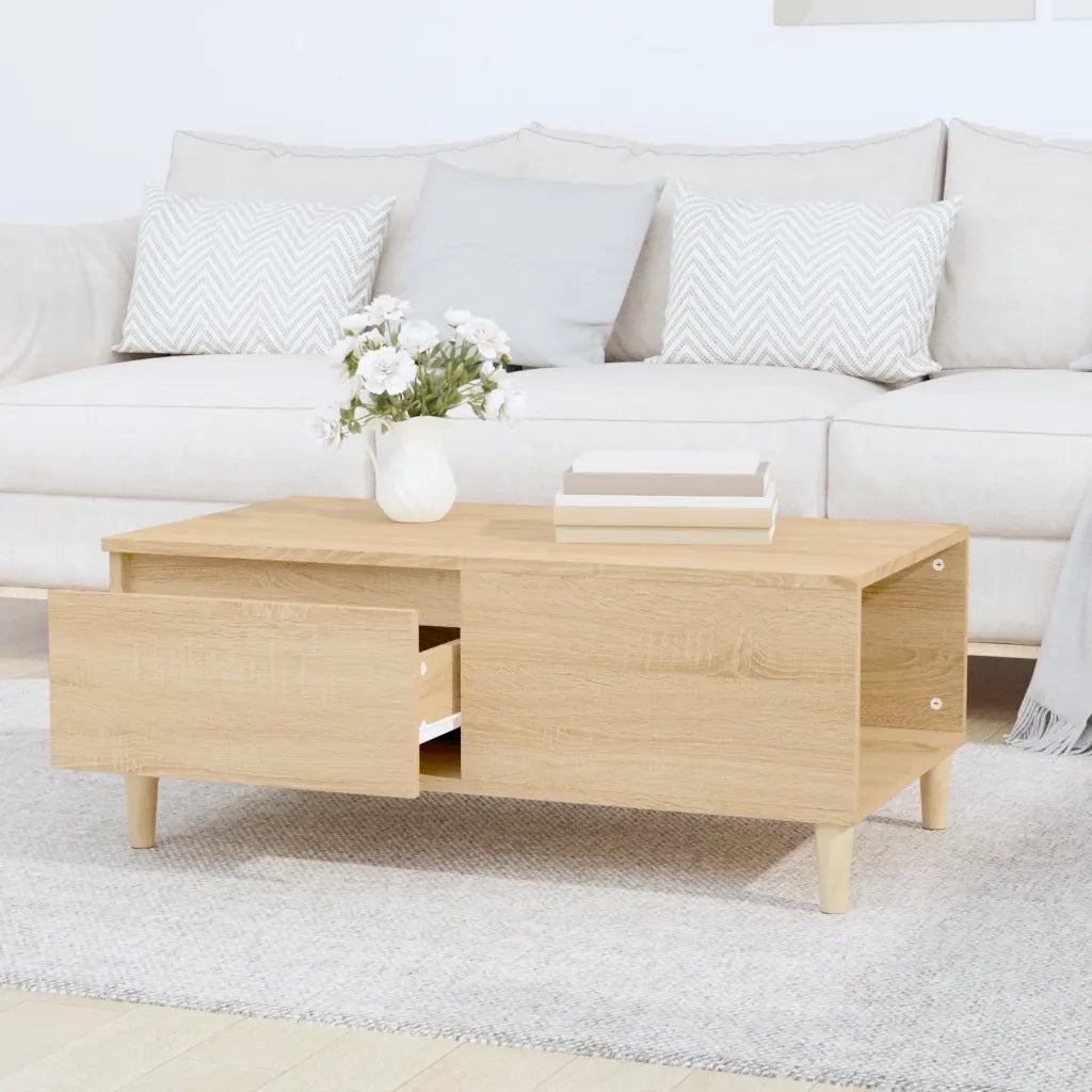 Tavolino Salotto-Tavolino da soggiorno-Tavolo Rovere Sonoma 90x50x36,5 cm Legno Multistrato 235107