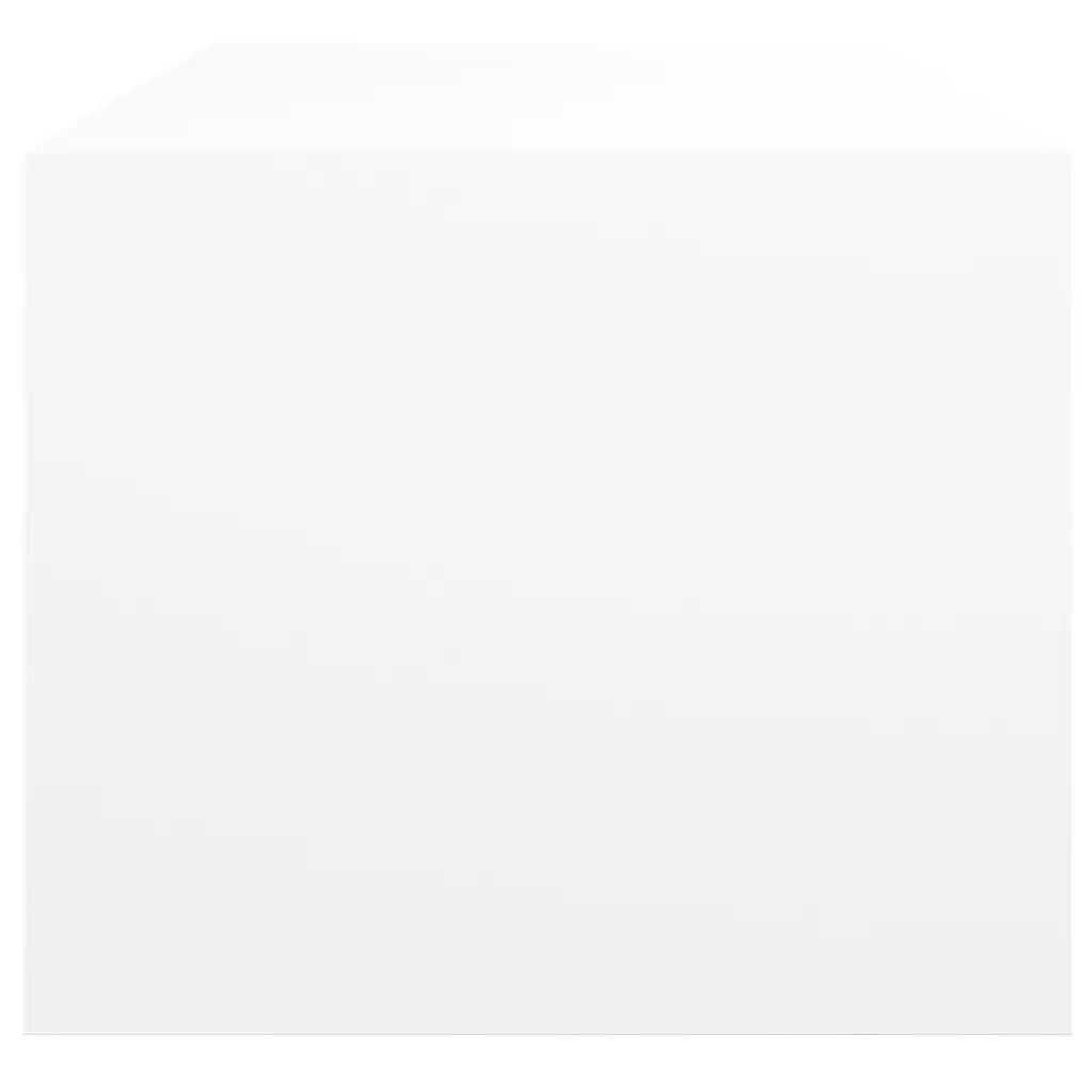 Tavolino da Salotto con Ante in Vetro Bianco 102x50x42 cm 836413