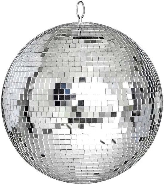 Specchio decorativo per feste - decorazione brillante per occasioni speciali - 20 cm - argento