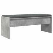 Panca per ingresso con cuscino Grigio cemento 103 x 38 x 40 cm