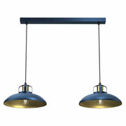 Lampadario a sospensione Milagro Felix MLP7715 blu oro