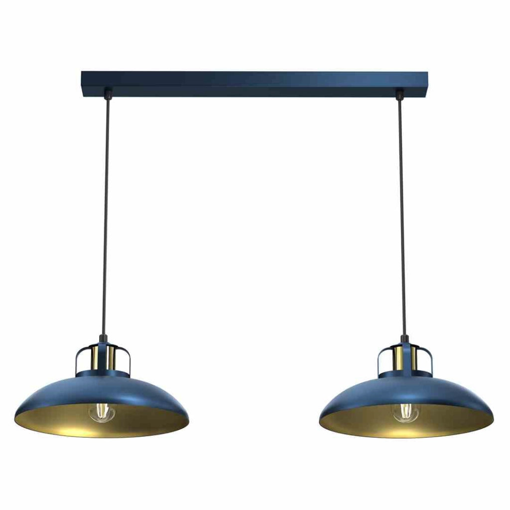 Lampadario a sospensione Milagro Felix MLP7715 blu oro