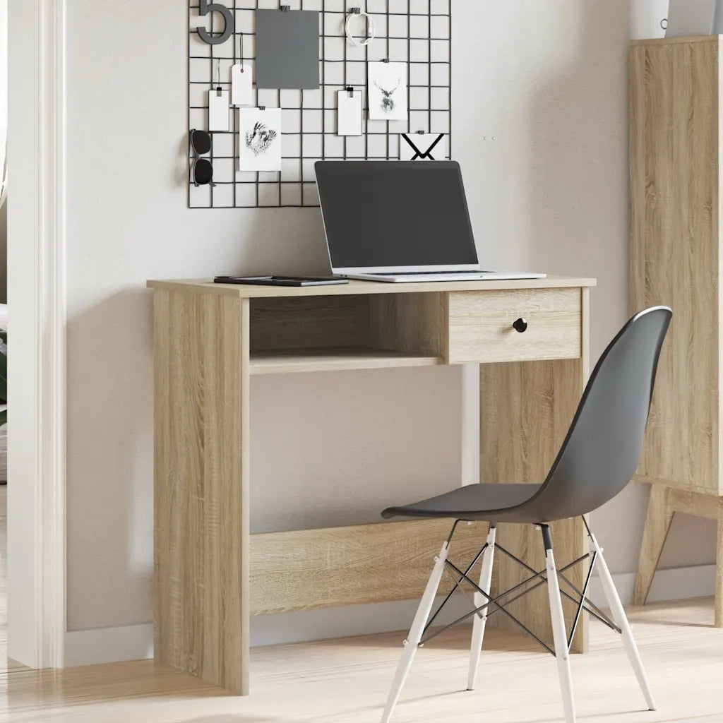 Scrivania | Tavolo da Ufficio Rovere Sonoma 80x40x75 cm in Legno Multistrato