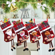 Set di decorazioni per albero di Natale per camino aperto - Sfere di Natale con Babbo Natale, pupazzo di neve e orsacchiotto - Regali di Natale (4 pezzi)