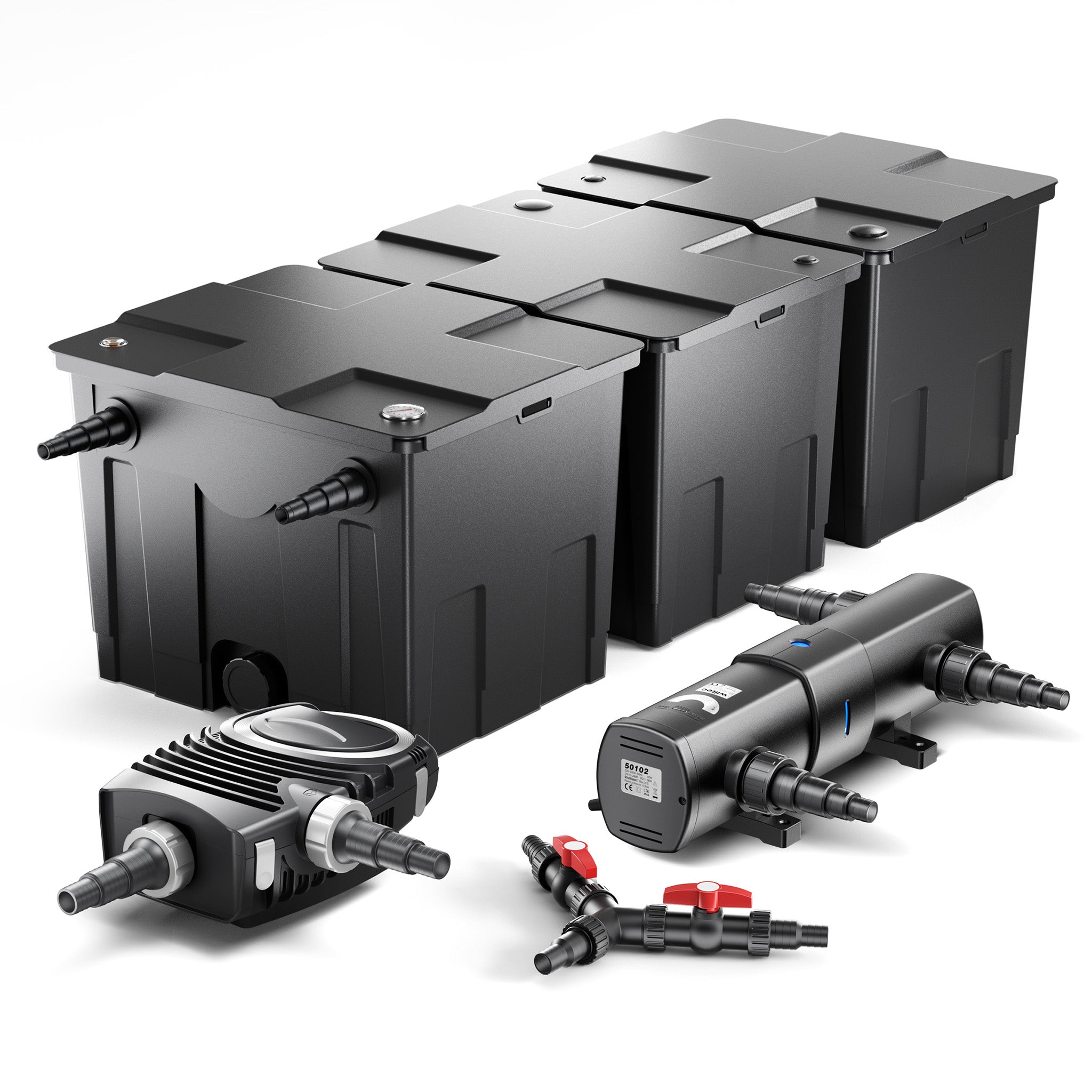 set per laghetti filtro 90000l chiarificatore 36W pompa NEO10000 80W