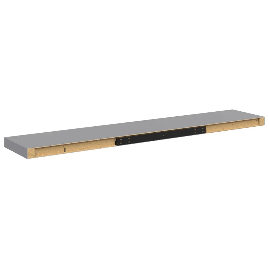 Scaffali a Parete 2 pz Grigi 120x23,5x3,8 cm in MDF cod mxl 33501