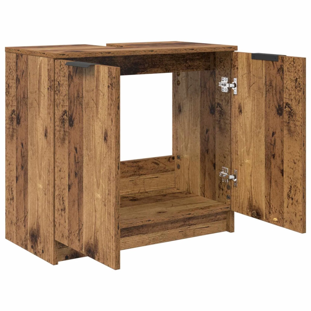 Mobile da Bagno con porta Legno vecchio 64,5 x 33,5 x 59 cm