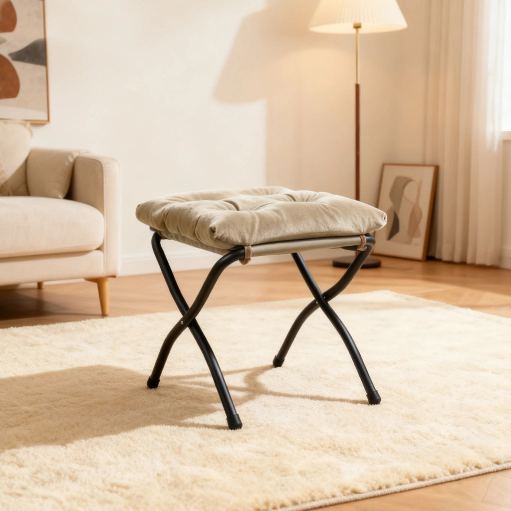 Poltrona relax con poggiapiedi e tasca laterale, colore khaki