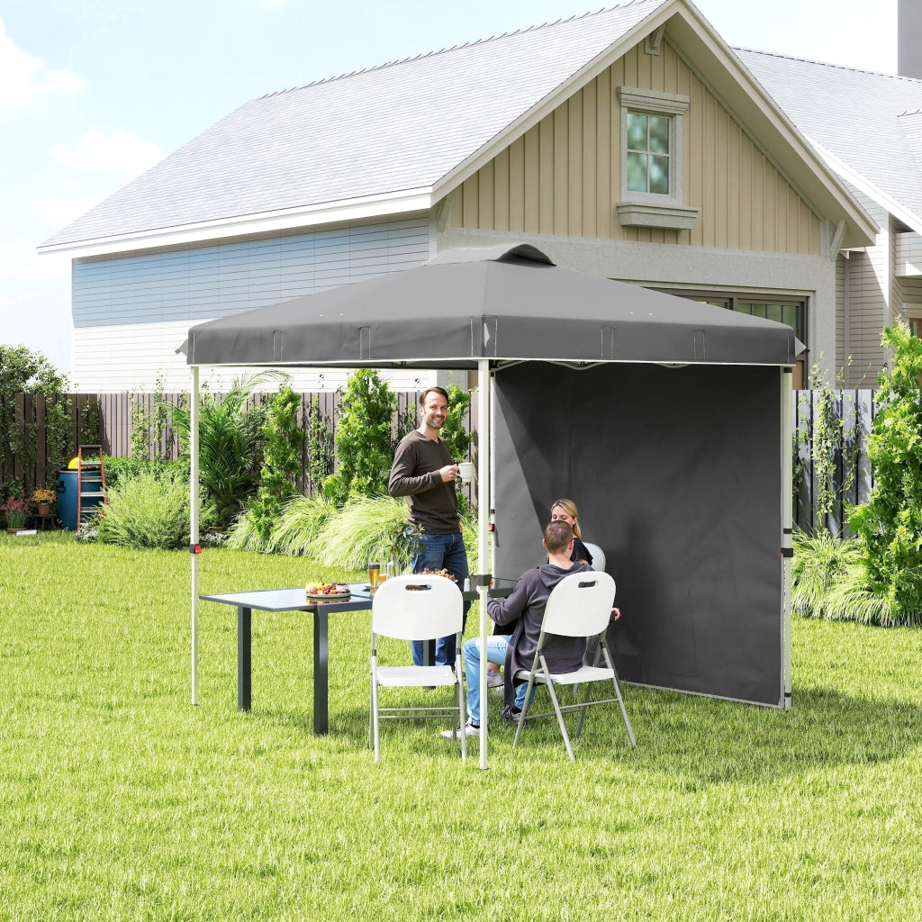 Tenda da giardino pieghevole ¨C zephmum ¨C grigio scuro 250x250x220 cm