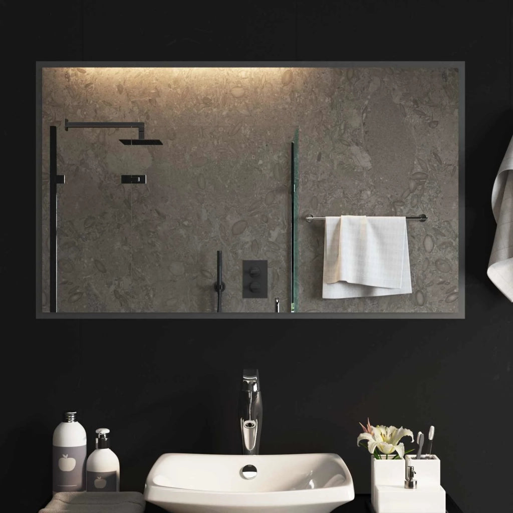 Specchio da bagno LED Trasparente 100 x 60 cm vetro temperato 42045824