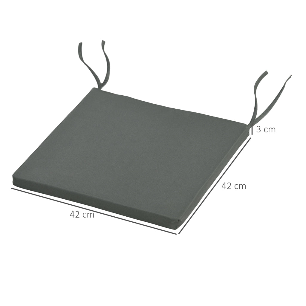 Cuscini per sedie da giardino ¨C zephmum ¨C 6 pezzi grigio scuro tessuto poliestere 42x42 cm