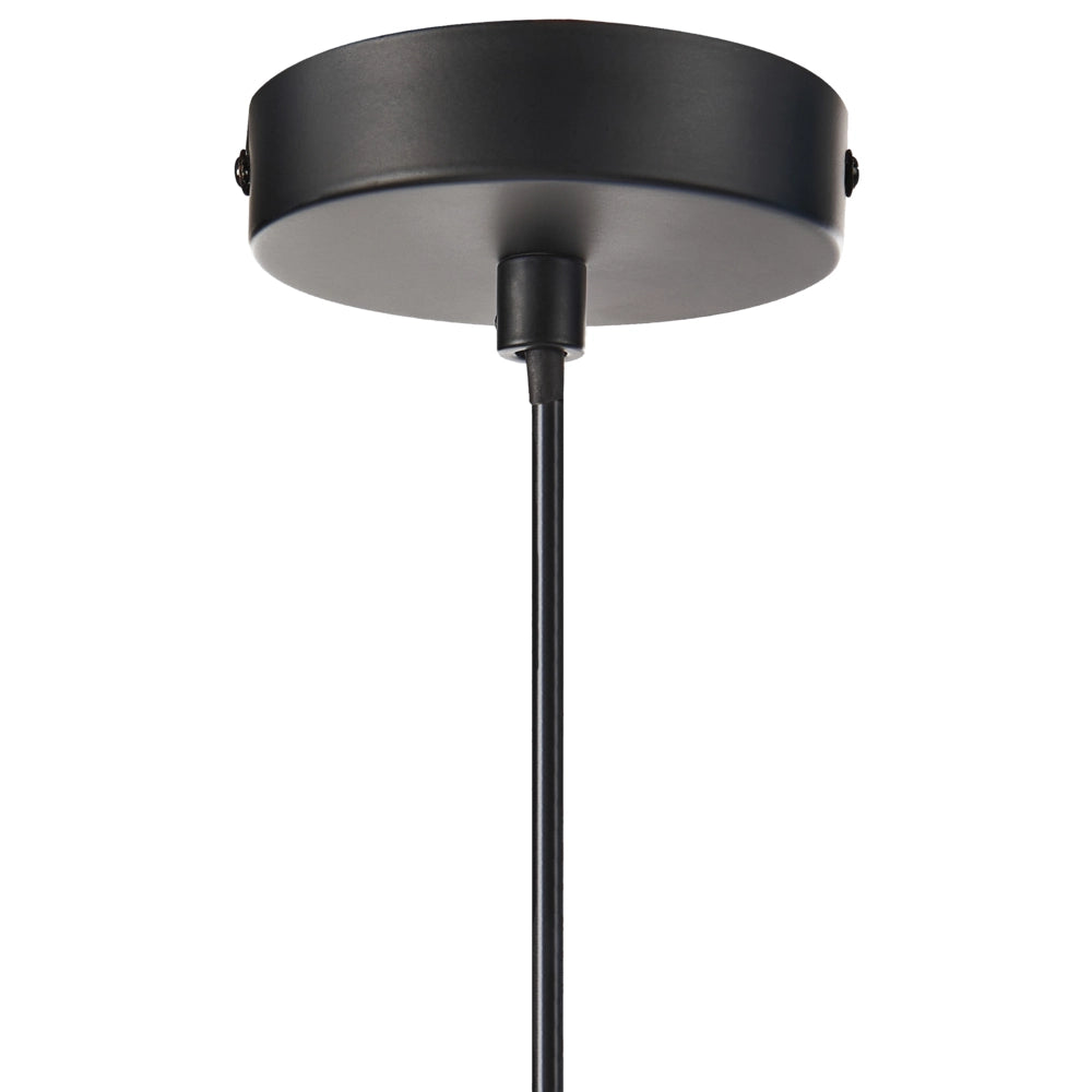Lampada a sospensione con paralume in nylon nero Design moderno Luce per il soggiorno